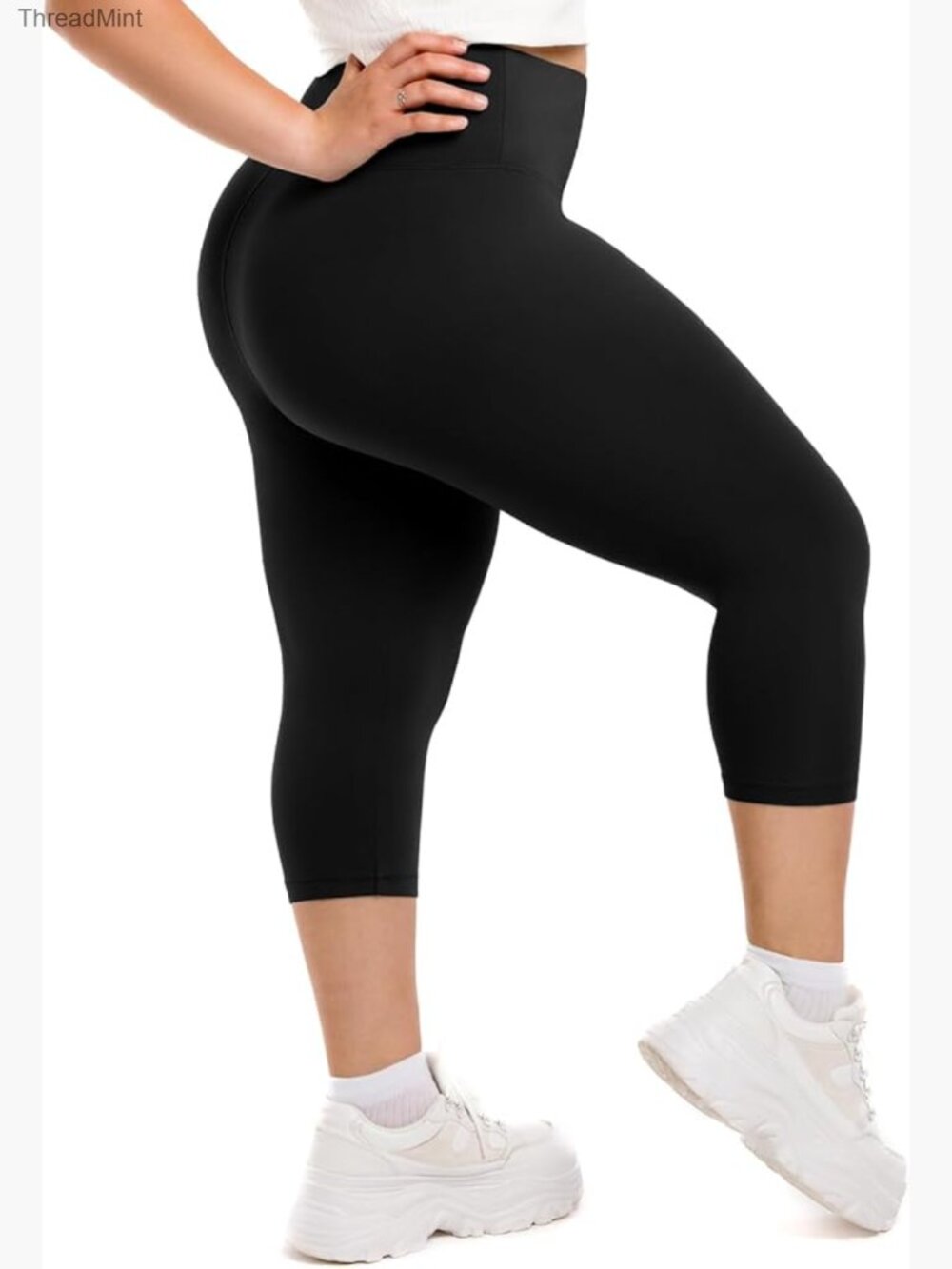Plus Size Capri Leggings, Buttery Soft Activewear for Yoga Gym Workout